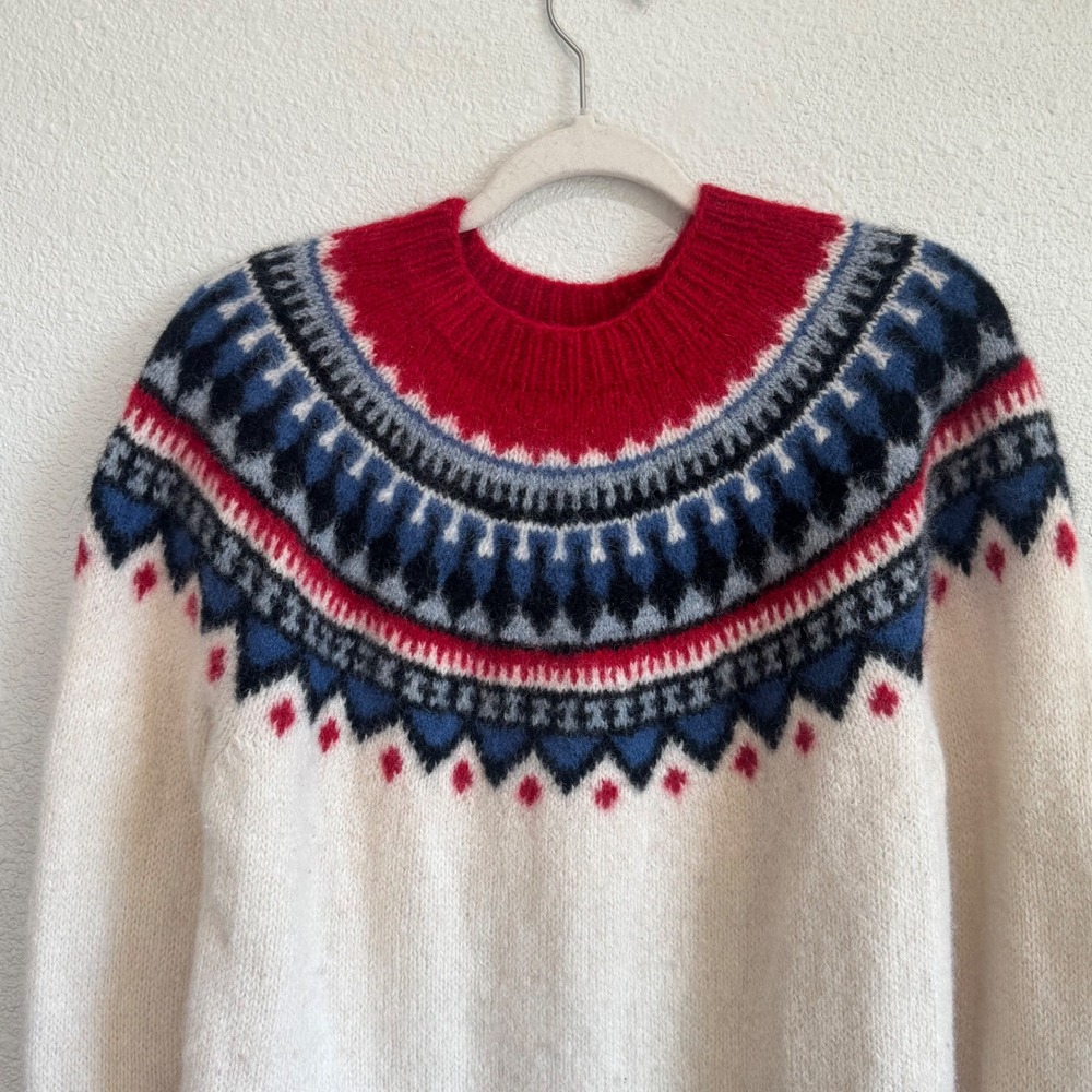 VTG Eddie Bauer Legend 100% Wool Nordic Sweater Women's XL 90's Boxy Winter - Picture 4 of 7